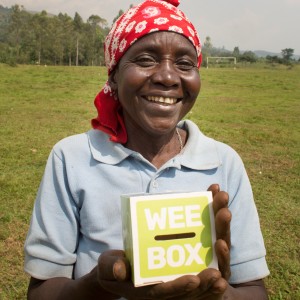 Joyce with WEE BOX - DRC - Lent 2020