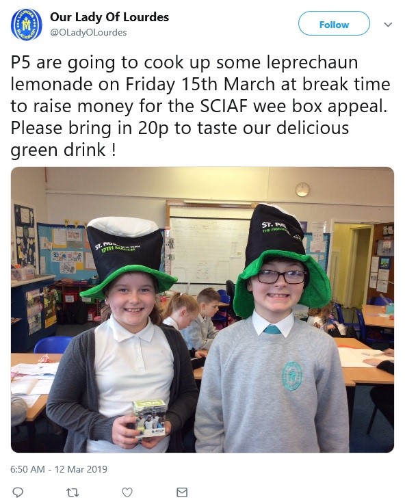 Our Lady of Lourdes - Primary school pupil fundraising