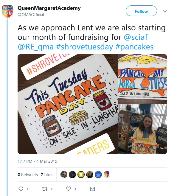 Queen Margaret Academy - Lent fundraising