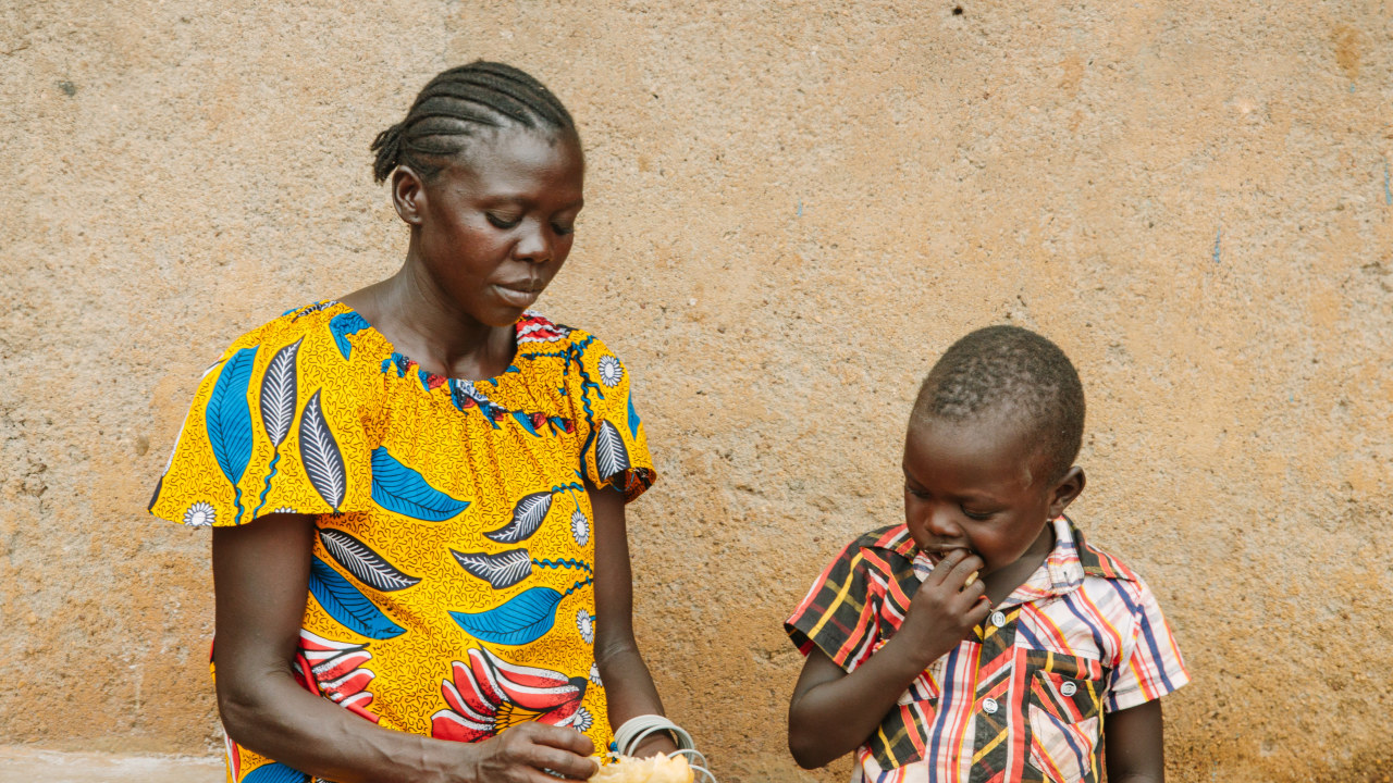 Gift and his mother - South Sudan