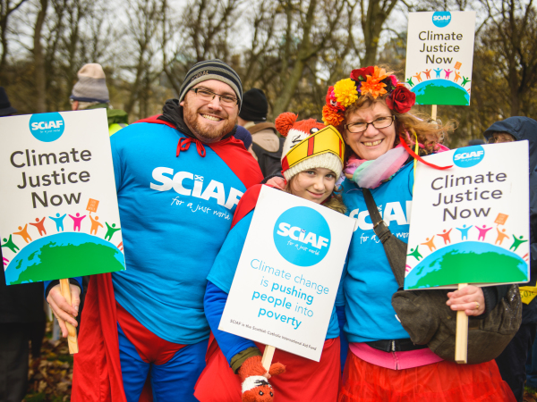 Campaign protest march SCIAF Climate Justice Now