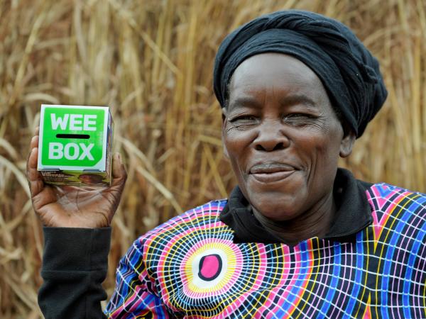 Catherine with WEE BOX Zambia 2022