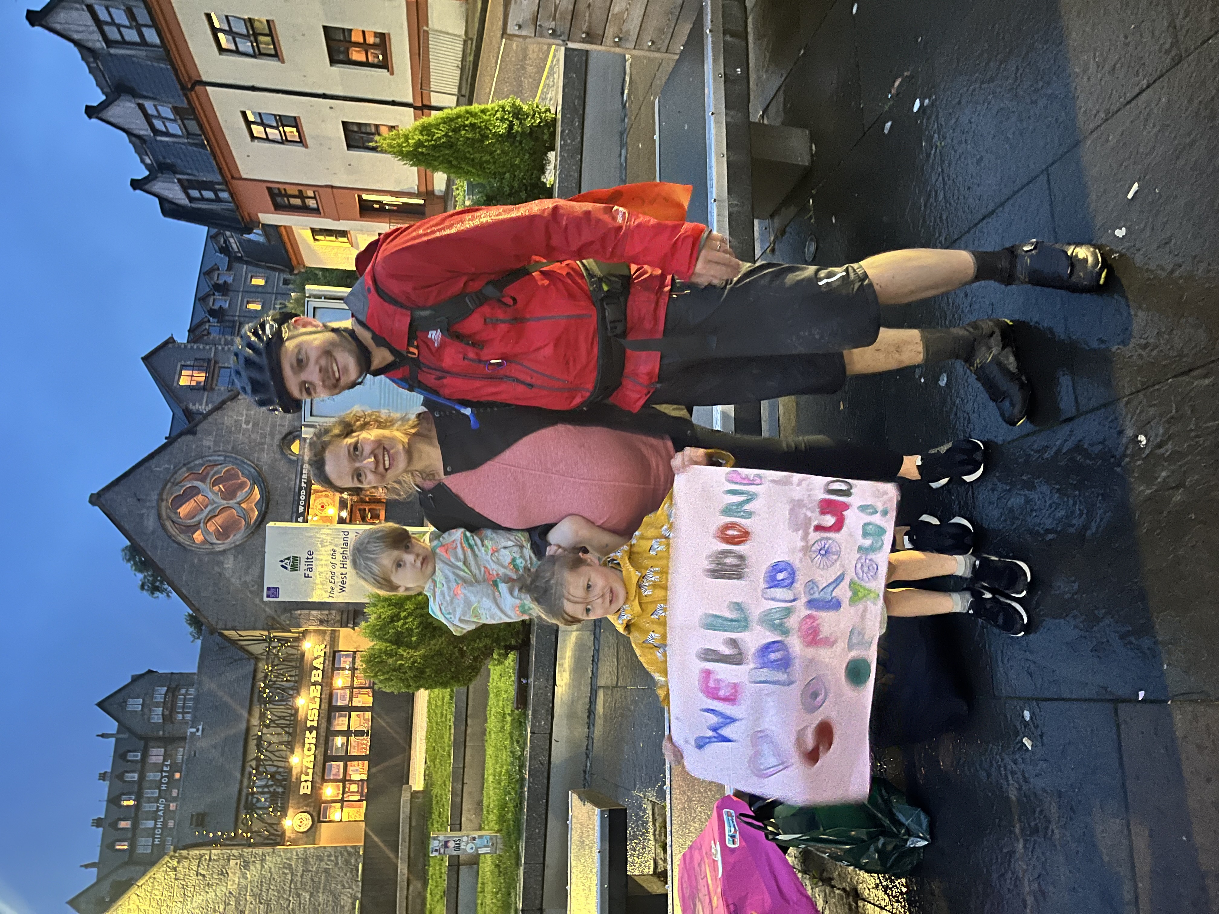 Teacher Steven Charters post event with family fundraising
