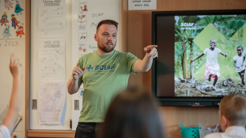 SCIAF Community team visit a school