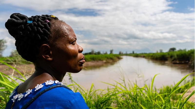 Enifa from Malawi, looking out into the distance