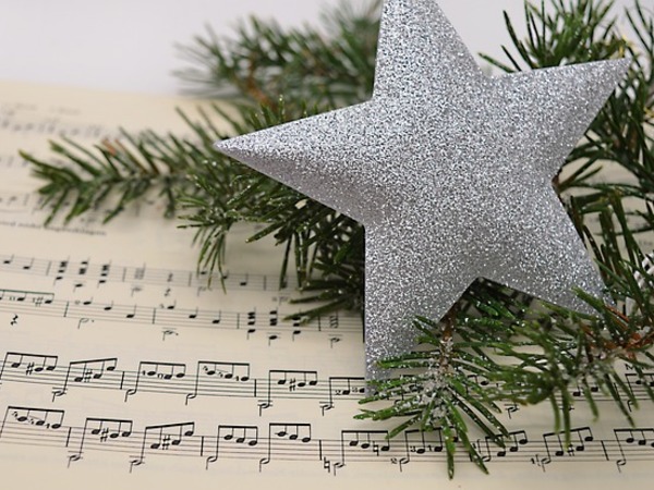 Stock image with sheet music and star